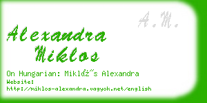 alexandra miklos business card